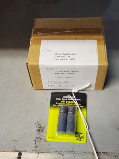 12 PACKS OF MARINE METAL AIR STOMEW W/ LEAD WEIGHTS, MODEL:AS-01