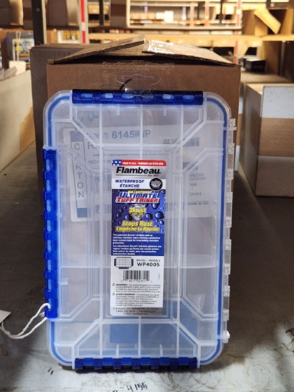 6 FLAMBEAU ZERUST WATERPROOF ULTIMATE TUFF TAINER UTILITY BOXES, MODEL: WP4005
