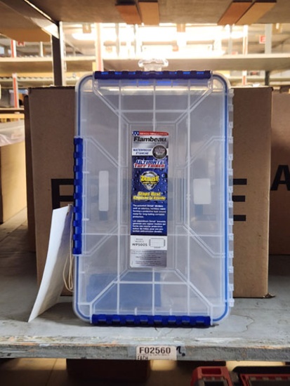 4 FLAMBEAU ZERUST WATERPROOF ULTIMATE TUFF TAINER UTILITY BOXES, MODEL: WP5005