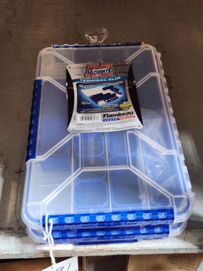 2 FLAMBEAU TERMINAL SLIM WTAERPROOF ULTIMATE TUFF TAINER UTILITY BOXES, MODEL: WP5015TT