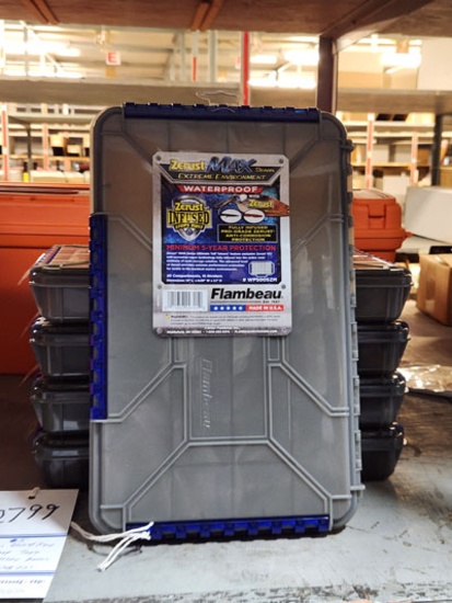5 FLAMBEAU ZERUST MAX WATERPROOF TUFF TAINER UTILITY BOXES, MODEL: WP5005ZM