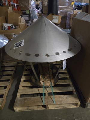 Kinney Stainless Steel Weather Cap For 24" Duct
