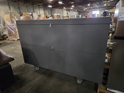 Storage Box On Wheels 84" X 35" 3 Sections