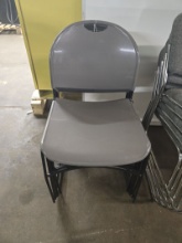5 PLASTIC STACK CHAIRS