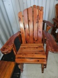 Cedar Rocking Glider Chair