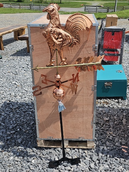 Rooster Copper Weather Vein