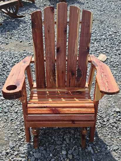 Cedar Rocking Glider Chair
