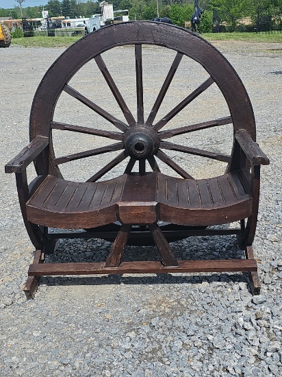 Wagon Wheel Two Seat Bench
