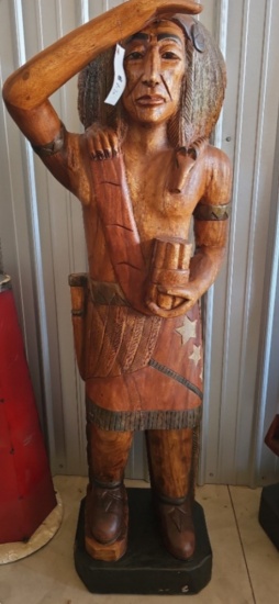 6ft Wooden Indian Statue