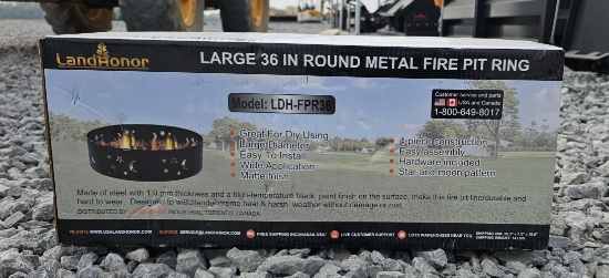 LandHonor 36" Round Metal Fire Pit Ring