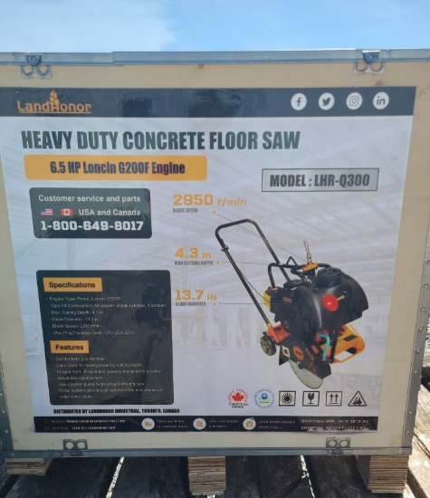 Landhonor Heavy Duty Concrete Floor Saw