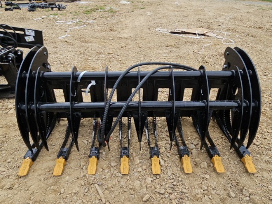 Future Skid Steer Curved Wood Grabber Attachment