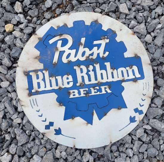 PBR Round Metal Sign