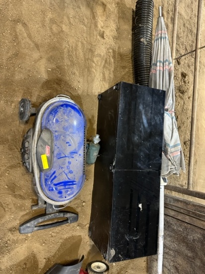 Grill Cabinet Tubing and Umbrella