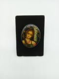 Vintage Russian Lacquer Brooch
