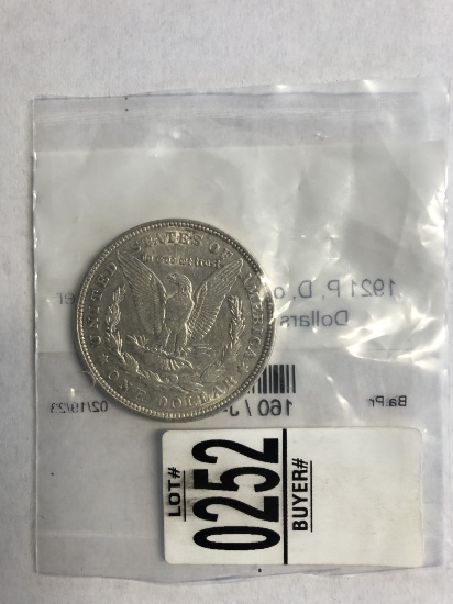 252 1921 SILVER DOLLAR