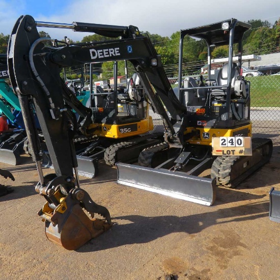 John Deere 35G Compact Excavator w/Hydraulic Thumb, 849 Hrs. S/N 1FF035GXKKK288855