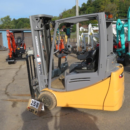 2016 Junghein Rich Electric Forklift w/Charger Mdl. EFG218, S/N EN519280, 3500# Cap., Lift Height 18