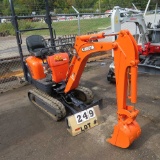 Kubota K008-3 Compact Excavator S/N 40997, 855 Hrs.