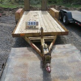 1998 Jim Campen Drop Ramp Trailer, Wooden Floor Double Axle, 16'x6', VIN 1J9UE1627WF164020
