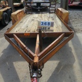 1997 Homemade Utility Trailer, Wooden Floor, Double Axle, Flip Ramps, 12'x6'6