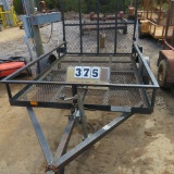 1997 Land Utility Trailer, Metal Floor, Ramps, 5'x8', VIN #4TELS0816V1016882