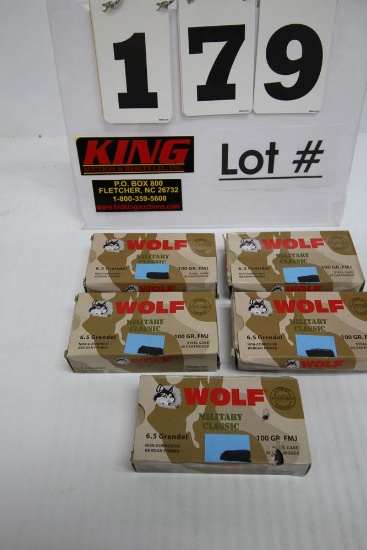 100 Rounds of Wolf Military Classic 6.5 Grendel 100 Gr Ammunition