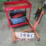Central Machinery Engine Stand and Rolling Warn Cart with Air Hoses