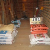 Contents of Room - Right Side of Room (9) 50# Bags of Barley, (2) 50#  Bags