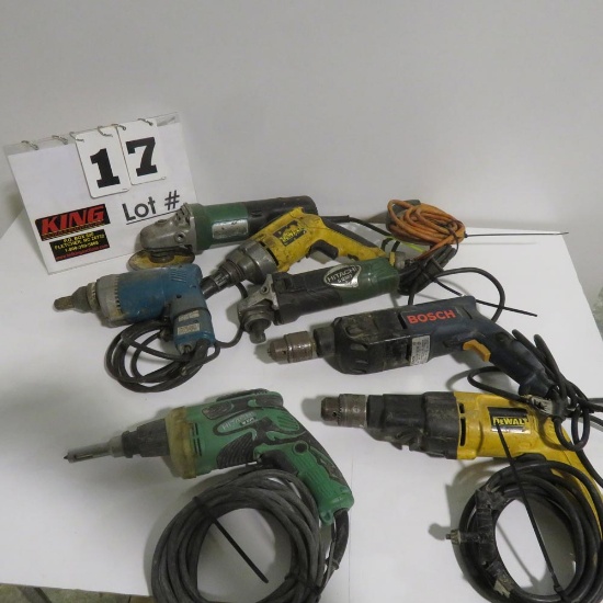 Lot of Drills & Side Grinders