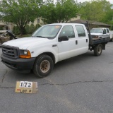 2001 Ford F350 Crew Cab Flatbed, 2WD, 5.4 V-8 Gas Engine, Auto. Trans., 212