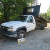2007 Chevrolet HD 3500 Flatbed Dump V8 Gas, Auto Trans., Bought New - 1 Own