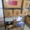 Rack w/Contents:  Portable Band Saw Blades, Armor Garage Floor Coating Prim