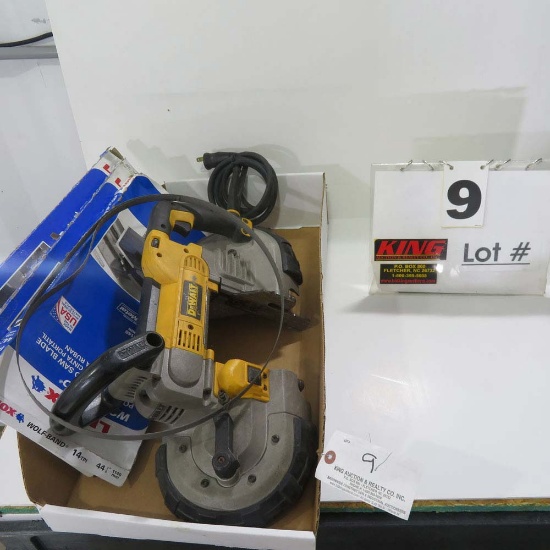 (1) DeWalt DWM120 Deep Cut 5" Variable Speed Band Saw w/Extra Blades