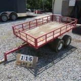 Dual Axle 7'x4' Hyd. Dump Bed Garden Trailer NO TITLE