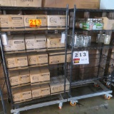 (2) Racks w/Contents:  Ball 1/2-Gal., Quarts & Pints