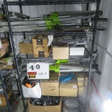 Rack w/Contents:  Rockwell Jaw Stands, Air Hoses, Castor Wheels, Craftsman