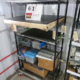 Rack w/Contents:  Plexiglass, Black & White Slick Strip, 3/4