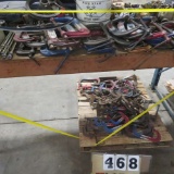 Pallet & Shelf of Gauges, Valves, Tools, etc.
