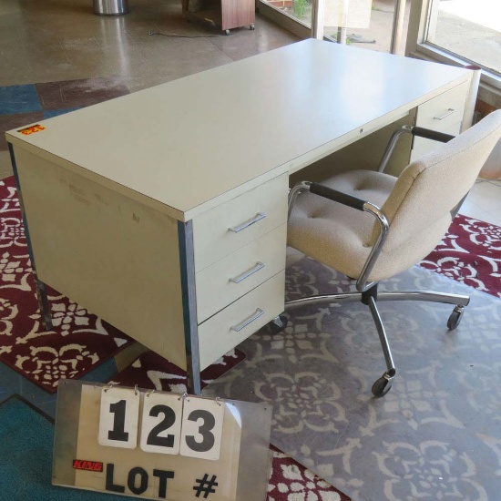 Metal Desk & Chair