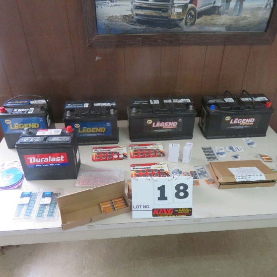 Batteries (On Table) - NAPA #7525, NAPA #7548 (2) NAPA #8449, Duralast 51-DL & Misc. Batteries