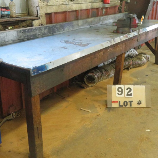 12'x32"x35" Tall Workbench w/6" Vise