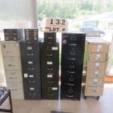 (4) File Cabinets w/(4) File Cards