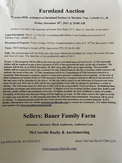 Bauer Farmland auction