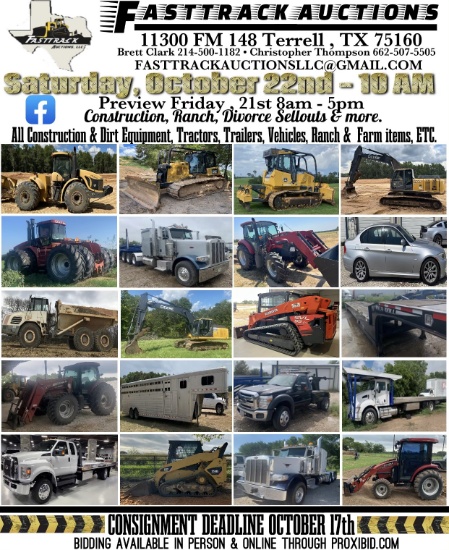 Huge construction and farm equipment sale