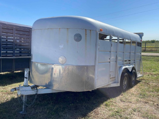 1978 16â€™ BUMPER PULL STOCK TRAILER