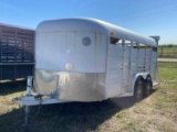 1978 16â€™ BUMPER PULL STOCK TRAILER