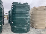 3000 gal dark green flat bottom tank