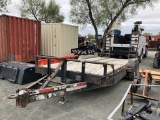 16ft bumperpull drive over fender utility trailer w/ fold up ramps ( w/ title in mail )