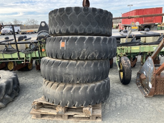 load master 15.5 - 25 l3 12 ply tires + rims